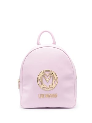 Love Moschino medium logo-plaque backpack - Pink