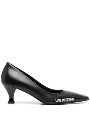 Love Moschino mid-heel 60mm leather pumps - Black