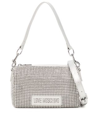 Love Moschino mini Bling Bling shoulder bag - Silver