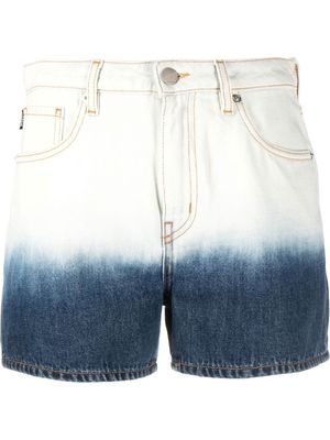 Love Moschino ombré-effect denim shorts - Blue