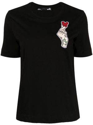 Love Moschino patch-detail T-shirt - Black