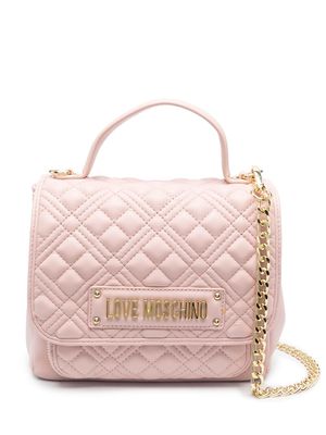 Love Moschino quilted faux-leather tote bag - Pink