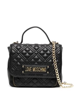 Love Moschino quilted leather tote bag - Black