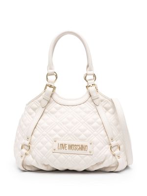 Love Moschino quilted tote bag - Neutrals