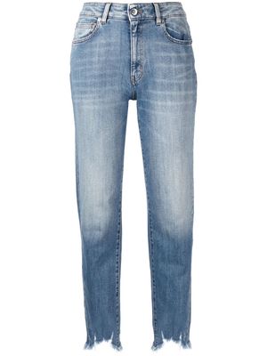 Love Moschino slim patch-detail jeans - Blue