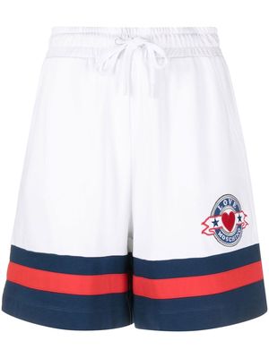 Love Moschino stripe-detail shorts - White
