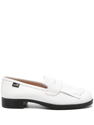 Love Moschino tassel-embellished leather loafers - White