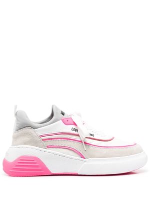 Love Moschino two-tone low-top sneakers - White