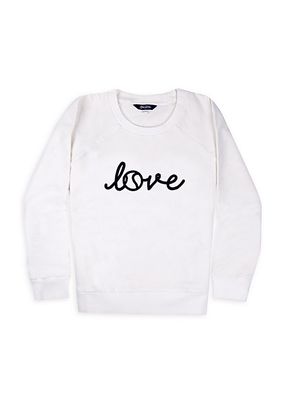 Love Stitched Cotton-Blend Sweatshirt