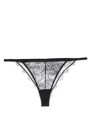 Love Stories floral-lace thong - Black