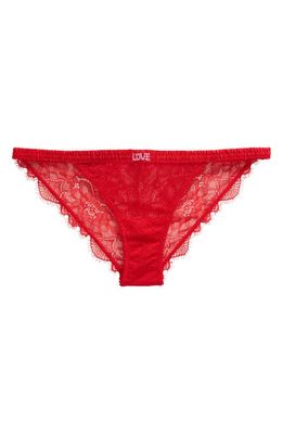 Love Stories Wild Lace Bikini Briefs in Red