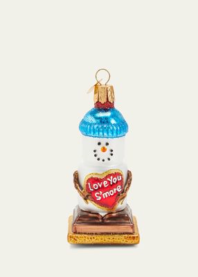 Love You S'more Snowman Christmas Ornament