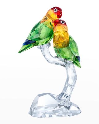 Lovebirds Crystal Figurine