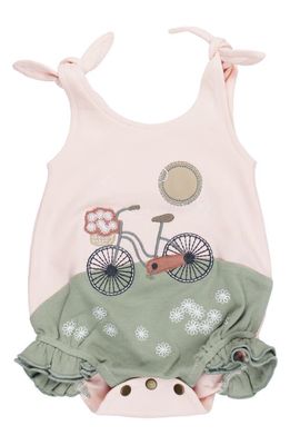L'Ovedbaby Bicycle Appliqué Sleeveless Organic Cotton Bodysuit