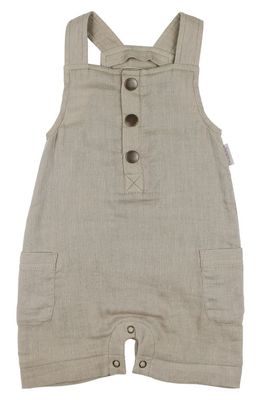 L'Ovedbaby Cuff Organic Cotton Short Overalls in Fawn