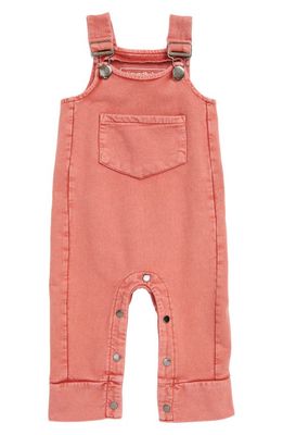 L'Ovedbaby Faux Stretch Faux Denim Organic Cotton Overalls in Sienna