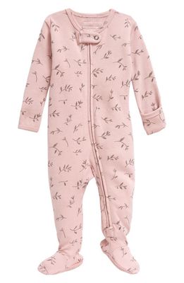 L'Ovedbaby Floral Organic Cotton Footie in Blossom Flower
