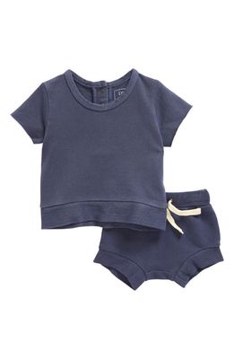 L'Ovedbaby French Terry Organic Cotton T-Shirt & Shorts in Indigo