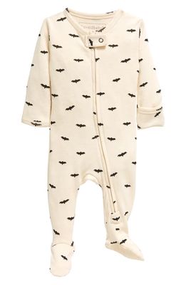 L'Ovedbaby Halloween Bats Fitted One-Piece Organic Cotton Footie Pajamas