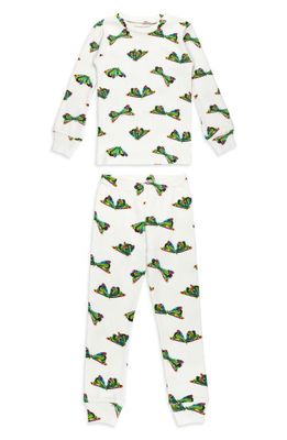 L'Ovedbaby Kids' Fitted Organic Cotton Two-Piece Pajamas in Butterfly