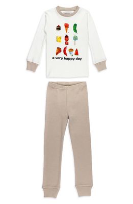 L'Ovedbaby Kids' Fitted Organic Cotton Two-Piece Pajamas in Happy Day