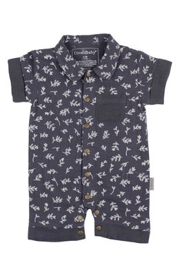 L'Ovedbaby Leaf Print Organic Cotton Coveralls in Dusk Leaves