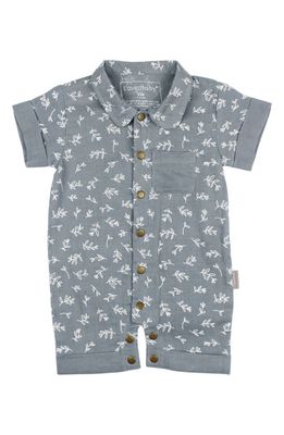 L'Ovedbaby Leaf Print Organic Cotton Coveralls in Twilight Leaves