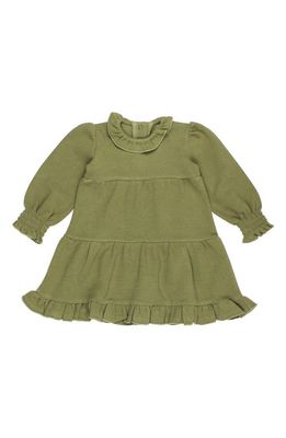 L'Ovedbaby Long Sleeve Organic Cotton Blend Corduroy Dress in Olive