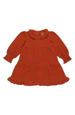 L'Ovedbaby Long Sleeve Organic Cotton Blend Corduroy Dress in Paprika