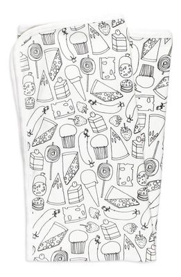L'Ovedbaby Print Organic Cotton Swaddle Blanket in Snacks