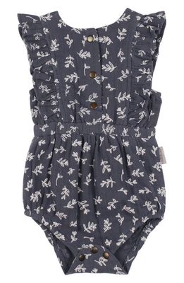 L'Ovedbaby Ruffle Organic Cotton Bodysuit in Dusk Leaves