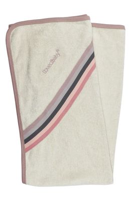 L'Ovedbaby Tipped Organic Cotton Hooded Towel in Pinks