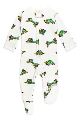 L'Ovedbaby x The Very Hungry Caterpillar Fitted One-Piece Organic Cotton Footie Pajamas in Butterfly