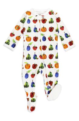 L'Ovedbaby x The Very Hungry Caterpillar Fitted One-Piece Organic Cotton Footie Pajamas in Fruit