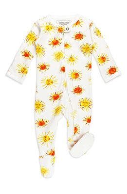 L'Ovedbaby x The Very Hungry Caterpillar Fitted One-Piece Organic Cotton Footie Pajamas in Suns