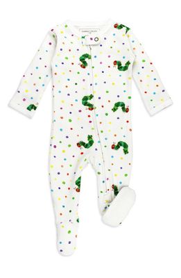 L'Ovedbaby x The Very Hungry Caterpillar Fitted One-Piece Organic Cotton Footie Pajamas