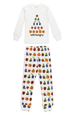 L'Ovedbaby x 'The Very Hungry Caterpillar™' Kids' Fitted Organic Cotton Two-Piece Pajamas in Still Hungry 