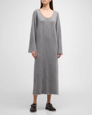 Lovella Scoop-Neck Wool Midi Sweater Dress
