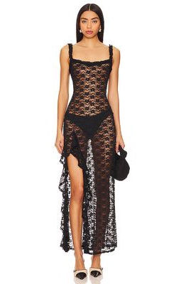 Lovers and Friends Drew Sheer Maxi Dress in Black
