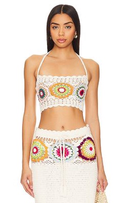 Lovers and Friends Kestrel Crochet Top in Multi