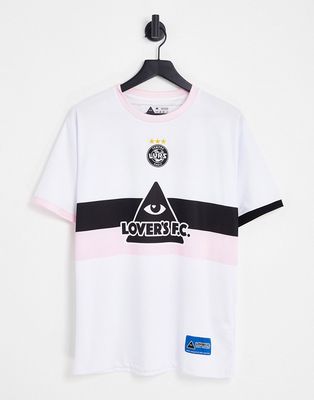 Lover's FC City of Love jersey T-shirt in white/pink
