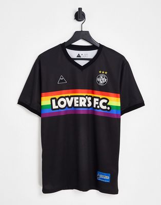 Lover's FC rainbow jersey T-shirt in black