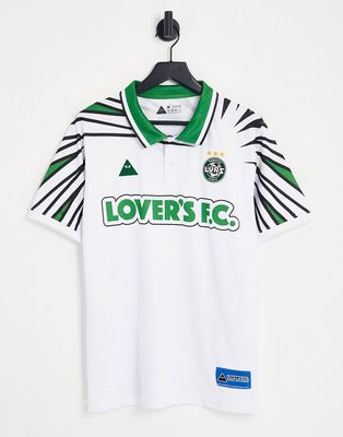 Lover's FC sunstrike jersey t-shirt in white/green