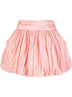 LoveShackFancy gathered-detail mini skirt - Pink