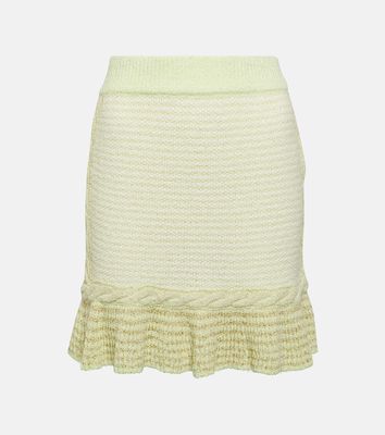 LoveShackFancy Heiress high-rise tweed miniskirt