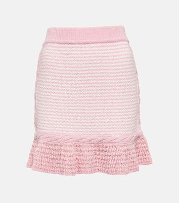 LoveShackFancy Heiress knitted miniskirt