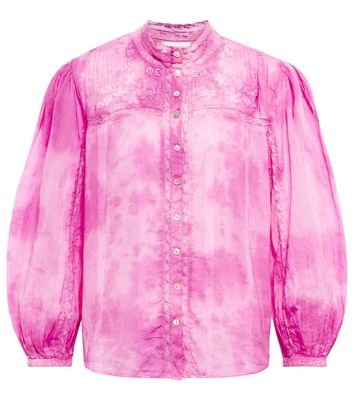 LoveShackFancy Ronda embroidered cotton blouse