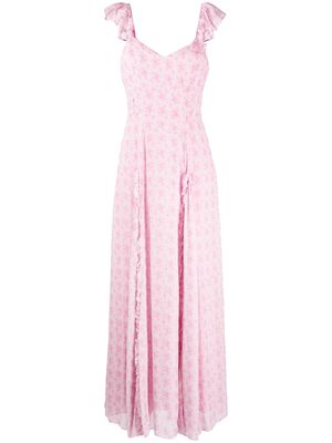 LoveShackFancy Tulonne rose-print dress - Pink