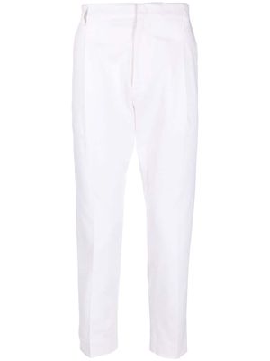 Low Brand concealed-front fastening trousers - White