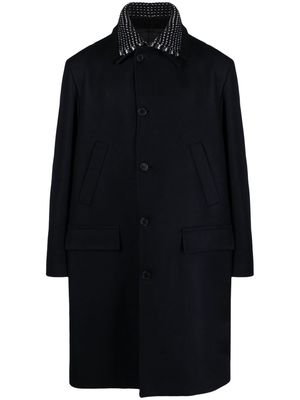 Low Brand detachable-collar single-breasted coat - Blue